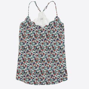 J. Crew Scallop Floral Tank